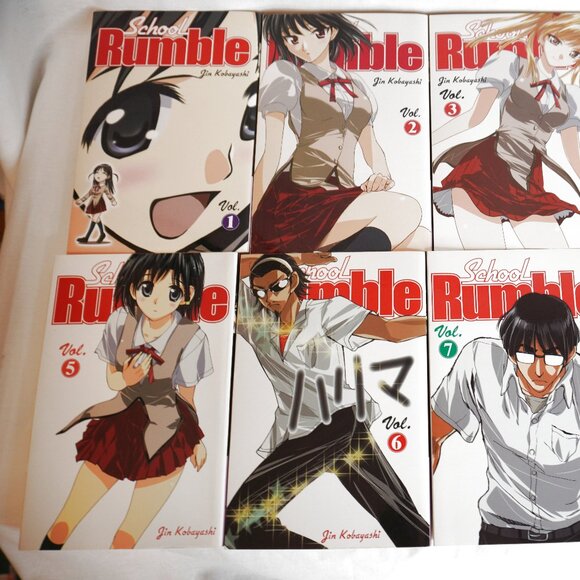 School Rumble Vol 1-8 Manga Lot - English - Y2K High School Romance Comedy Japan - Picture 2 of 3